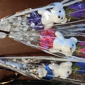 Charming White Teddy Bear Bouquet